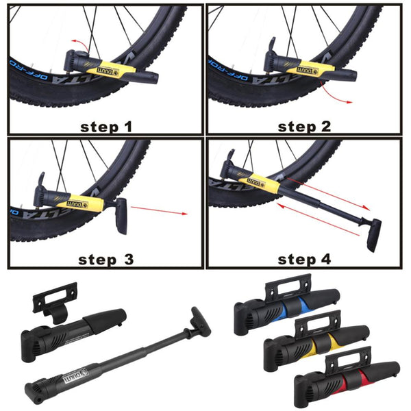 2016 New Portable mini fietspomp 125g cycling mountain bike mini pump Double stroke gas mouth Bicycle Pump accesorios bike New
