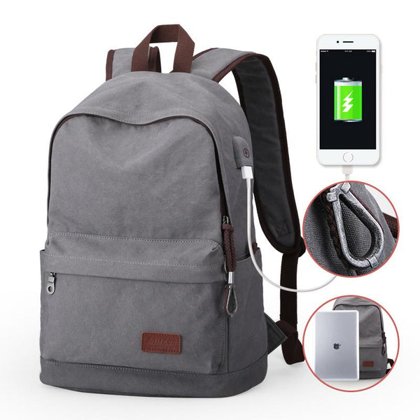 2017 Men Male Canvas Backpack College Student School Backpack Bags for Teenagers Vintage Mochila Casual Rucksack Travel Daypack