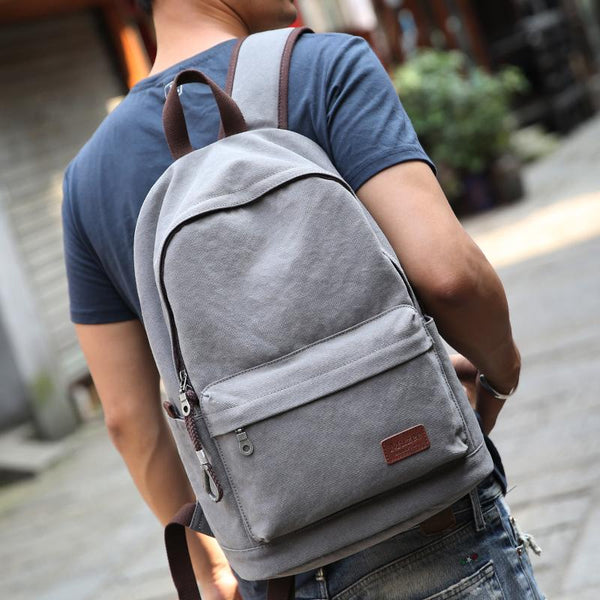 2017 Men Male Canvas Backpack College Student School Backpack Bags for Teenagers Vintage Mochila Casual Rucksack Travel Daypack