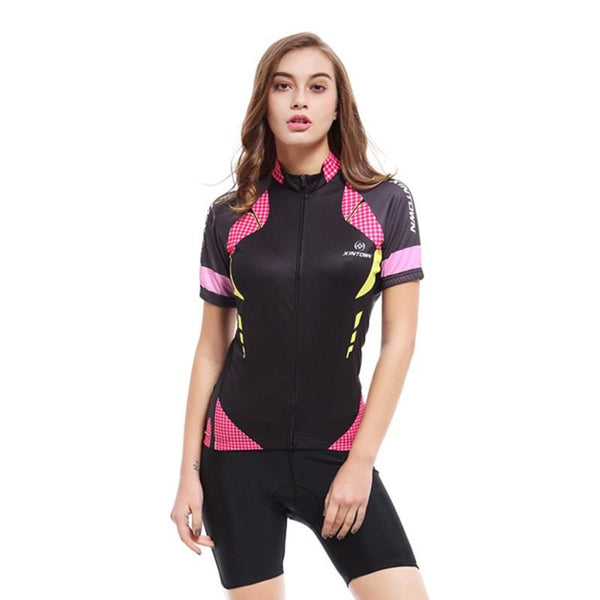 2017 Women Cycling Jersey Short Sleeve Jersey Deep Blue Bike Bicycle Clothing For Spring Summer Autumn