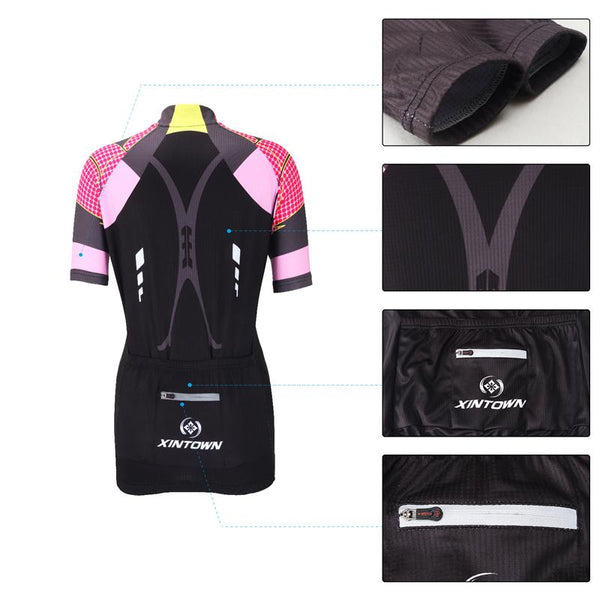 2017 Women Cycling Jersey Short Sleeve Jersey Deep Blue Bike Bicycle Clothing For Spring Summer Autumn