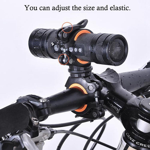 360 Degree Rotation Cycling Bike Flashlight Holder Bicycle Light Torch Mount LED Head Front Light Holder Clip Bike Light Holder