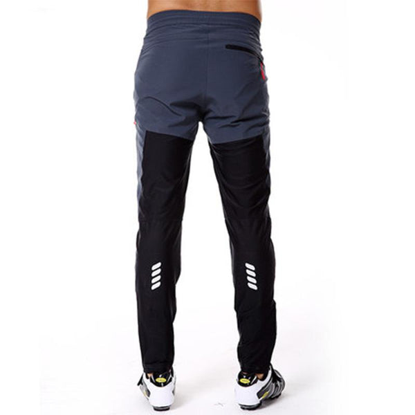ACACIA Black Grey Breathable Soft Bicycle Safety Reflective Elastic Waist Pants Spring Autumn Men Cycling Long Pants 02997