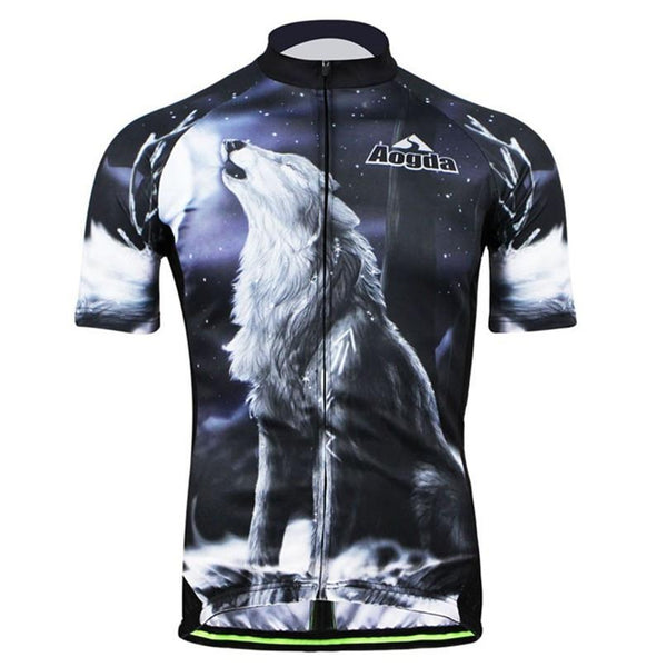 AOGDA Bike jersey Cycling mtb bicicleta racing Wolf jacket Cycling Clothing roupa ciclismo Men Short Sleeve Shirts Sportswear