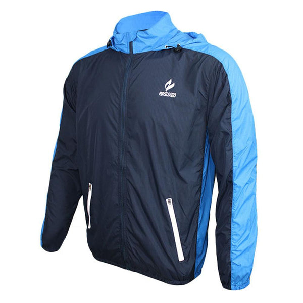 ARSUXEO Breathable Running Clothing Long Sleeve Jacke Wind Coat Men's Windproof Waterproof Cycling Bicycle Bike Jersey Clothing