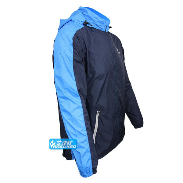 ARSUXEO Breathable Running Clothing Long Sleeve Jacke Wind Coat Men's Windproof Waterproof Cycling Bicycle Bike Jersey Clothing
