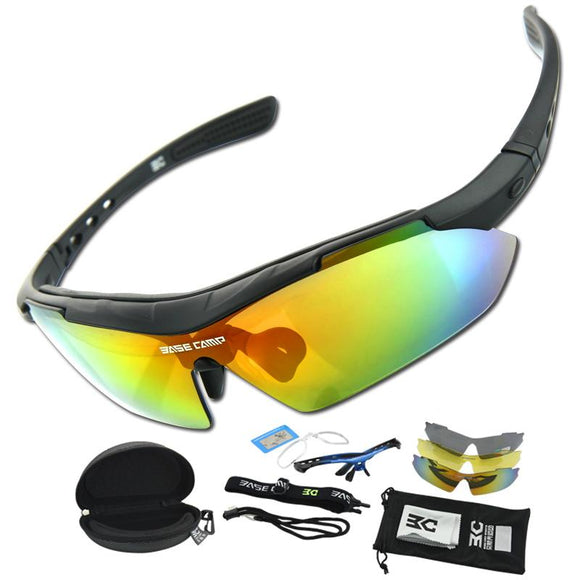 BASECAMP Cycling Glasses Polarized UV400 Men 3 Lens Outdoor Sport Mountain Road Bicycle MTB Running Fishing Sunglasses K5302