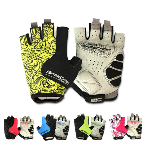 BASECAMP Cycling Gloves Half Finger Men Women Gel Pad Gym Sport MTB Bike Gloves Anti-Slip Breathable Cycling Accessories H5202