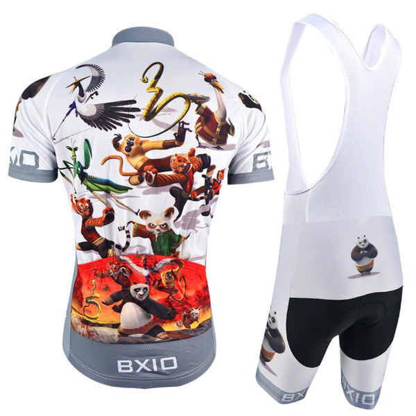 BXIO 2018 Funny Cycling Jerseys Ropa De Ciclismo Fat Bear Raiders Cycling Clothing Sets Completo Ciclismo Estivo BX-0209XM081