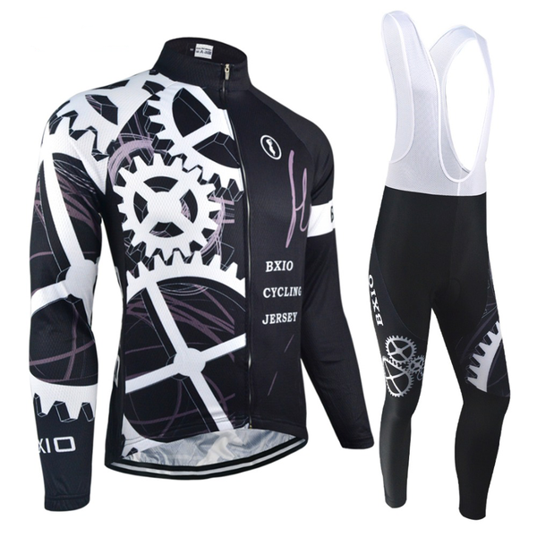 BXIO 2017 Long Sleeve Cycling Jersey Sets Winter Mens Pro Tour Racing Bicycle Clothing Uniformes De Ciclismo Para Hombre 080