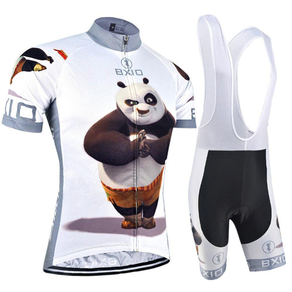 BXIO 2018 Funny Cycling Jerseys Ropa De Ciclismo Fat Bear Raiders Cycling Clothing Sets Completo Ciclismo Estivo BX-0209XM081