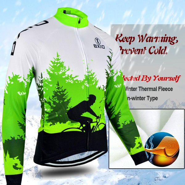 BXIO Winter Fleece Cycling Jerseys For Men Raiders Jersey Outdoor Cycling Sets Clothing Funny Pro Team Ropa Ciclismo 118