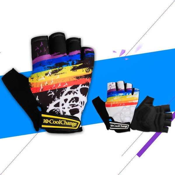 CoolChange Cycling Gloves Half Finger Mens Women's Summer Bicycle Sport Gloves Breathable Nylon MTB Bike Gloves Guantes Ciclismo