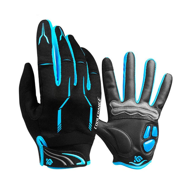 CoolChange Cycling Gloves Touch Screen GEL Bike Sport Shockproof Gloves For Man Woman MTB Road Bicycle Full Finger Phone Glove