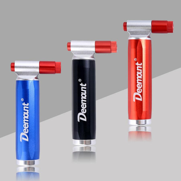 Deemount Top Quality Bicycle CO2 Cartridge Air Pump Mini Portable Ball Cycling Mountain Bike Tire Pump Inflator Dual Head