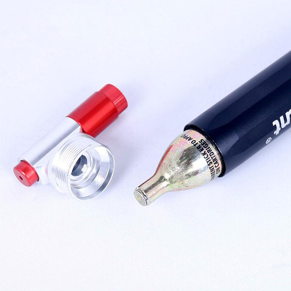 Deemount Top Quality Bicycle CO2 Cartridge Air Pump Mini Portable Ball Cycling Mountain Bike Tire Pump Inflator Dual Head