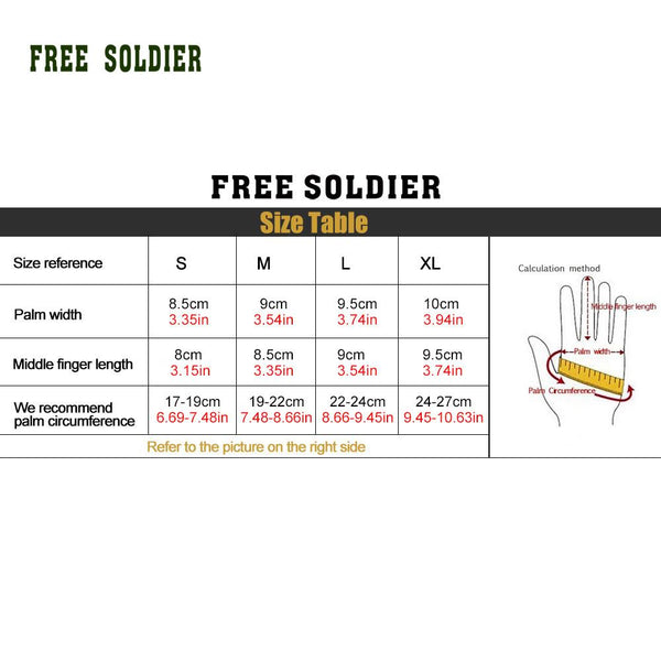 FREE SOLDIER Outdoor Sports Tactical Gloves, Climbing Gloves Men's Full Gloves For Hiking Cycling Training