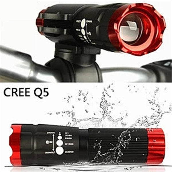HOT Cycling Head Flashlight LED Bicycle Light Front HeadLight Waterproof Mount Penlight 2000 Lumens Rotary Zooming Bike Lights