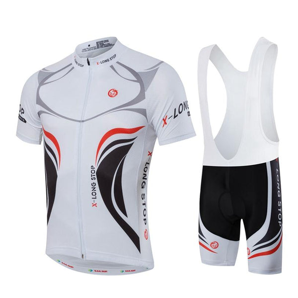 HOT Men MTB Cycling Clothing Summer bike Jersey Bib ShortsWhite Male Outdoor Sports Pro team ropa Bicycle Top Maillot Ciclismo
