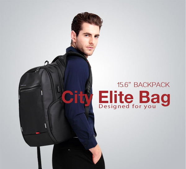 Kingsons Brand 15.6'' Men Laptop Backpack External USB Charge Antitheft Computer Backpacks Male Waterproof Bags