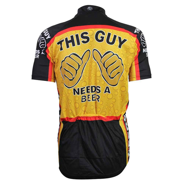 NEW Men's cycling clothing Short Sleeve this guy needs a beer cycling jersey ROAD bicycle clothes