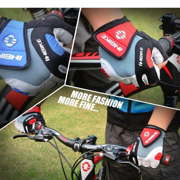 INBIKE Cycling Gloves Half Finger Bicycle Gloves Bike Gel Pad Racing Biking Gloves guantes ciclismo luva guantes bisiklet IF239