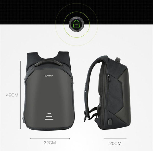 Brand 16'' Men Laptop Backpack External USB Charge Antitheft Computer Backpacks Male Waterproof Bags