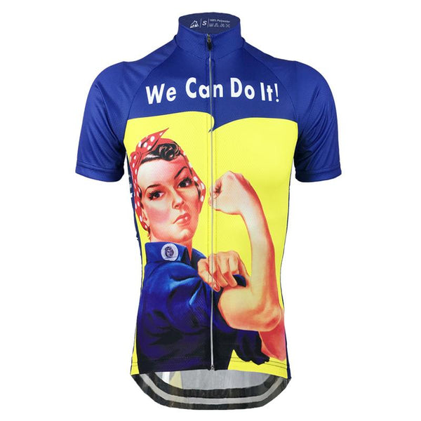 Hot Sale We Can Do It Breathable Cycling Womens Jersey Mtb Shirts Anti-sweat Bicycle Clothing Quick Dry Polyester