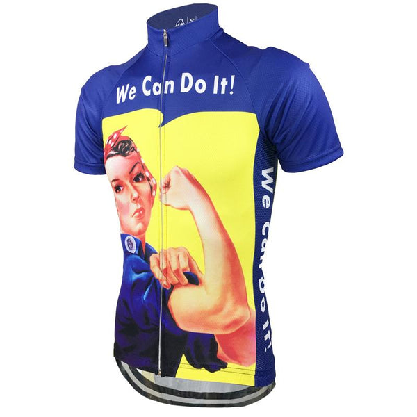 Hot Sale We Can Do It Breathable Cycling Womens Jersey Mtb Shirts Anti-sweat Bicycle Clothing Quick Dry Polyester