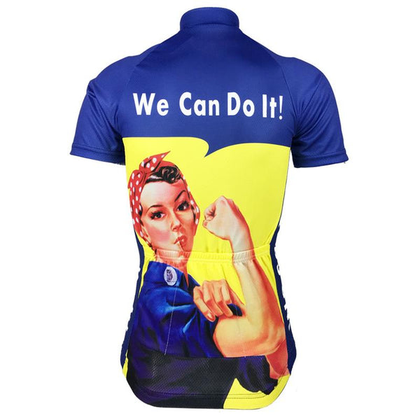 Hot Sale We Can Do It Breathable Cycling Womens Jersey Mtb Shirts Anti-sweat Bicycle Clothing Quick Dry Polyester