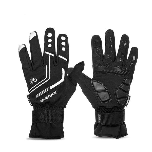 INBIKE 2017 Winter Cycling Gloves Gel Padded Thermal Full Finger Bike Bicycle Gloves Touch Screen Windproof Men's Gloves GW969R