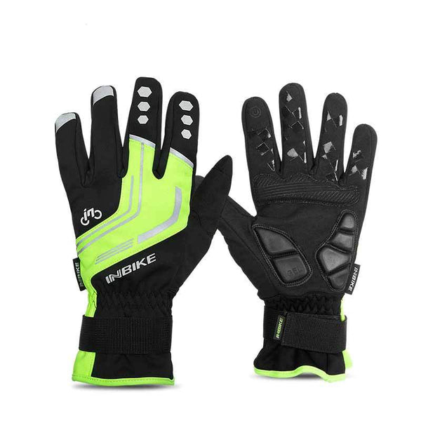 INBIKE 2017 Winter Cycling Gloves Gel Padded Thermal Full Finger Bike Bicycle Gloves Touch Screen Windproof Men's Gloves GW969R