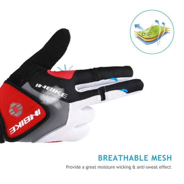INBIKE Full Finger Touch Screen Cycling Gloves MTB Bike Bicycle Gloves GEL Padded Outdoor Sport Fitness Gloves Bike Accessories