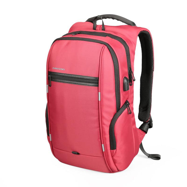 Kingsons Brand 15.6'' Men Laptop Backpack External USB Charge Antitheft Computer Backpacks Male Waterproof Bags