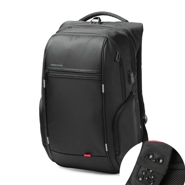 Kingsons Brand 15.6'' Men Laptop Backpack External USB Charge Antitheft Computer Backpacks Male Waterproof Bags