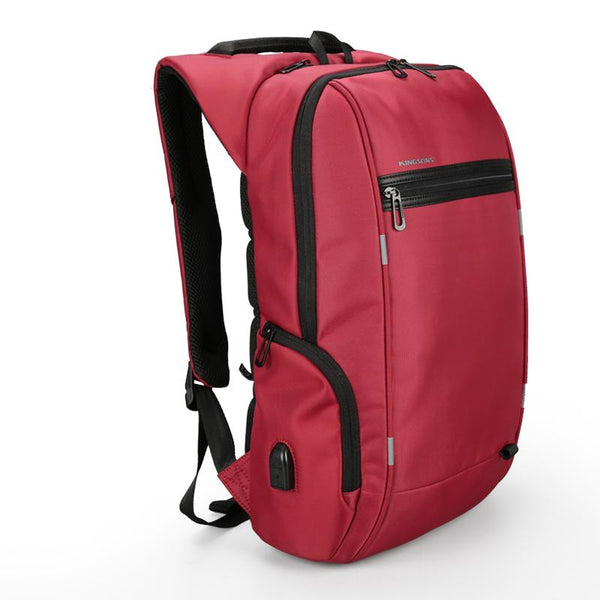 Kingsons Brand 15.6'' Men Laptop Backpack External USB Charge Antitheft Computer Backpacks Male Waterproof Bags