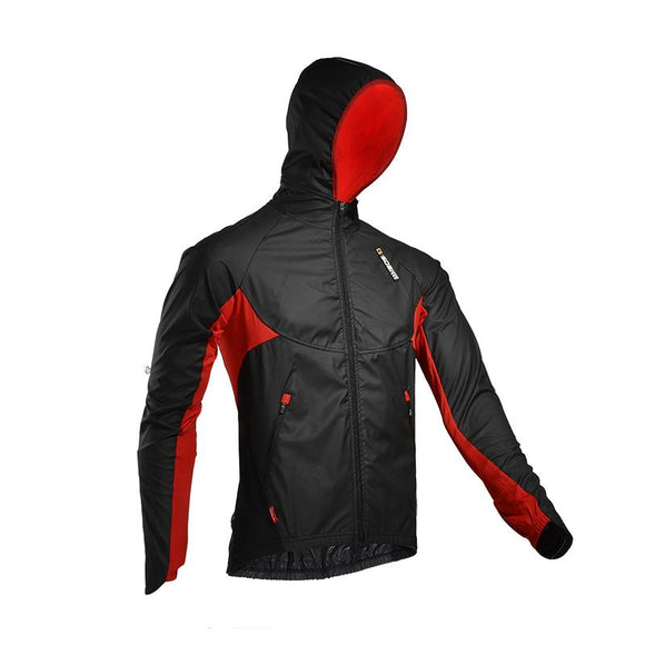 LANCE SOBIKE WINDOUT Winter Outdoor Cycling Jersey Windproof Breathable Riding Coat Men Women Long Sleeves Hooded Clothing