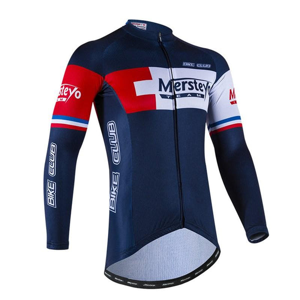 Long Sleeve Breathable Ropa Ciclismo Hombre Invierno Winter Thermal Fleece Long Cycling Jersey Maillot Only Men MTB Clothing