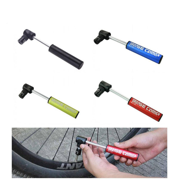 Mini Aluminum Alloy Bike Pump 4Color Urltra-Light Bicycle Tyre Air Pump Mountain Cycling Tire Ball Inflator to Presta Conversion