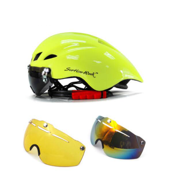 New Ultralight Bicycle Helmet With Glasses