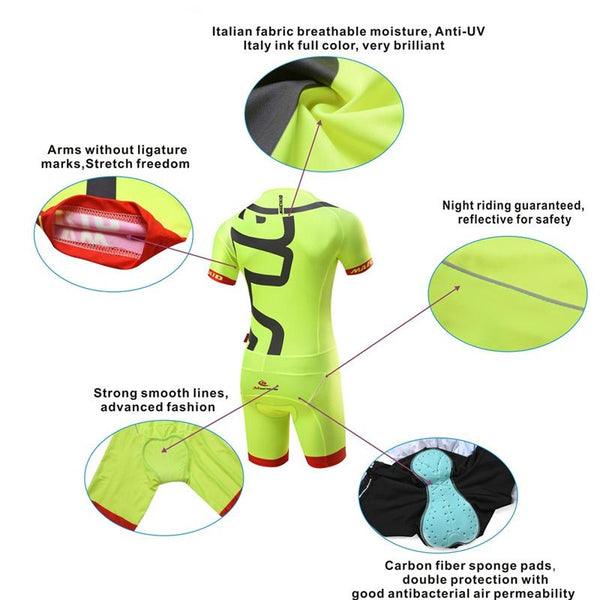 Pro Team Triathlon Suit Men Cycling Clothing Skinsuit Jumpsuit Maillot Cycling Jersey Sets Ropa Ciclismo Bike Sports Clothing
