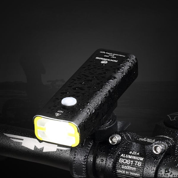 ROCKBROS Aluminum MTB Road Cycling Bike Accessories Flashlight Bycle Front Lamp Rechargeable Light Torch Waterproof Headlight