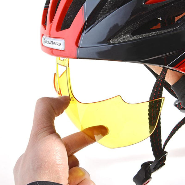 ROCKBROS Bicycle Bike Cycling Helmet EPS+PC Material Ultralight Mountain Bike Equipment 32 Air Vents With 3 Lenses Size:56-62cm