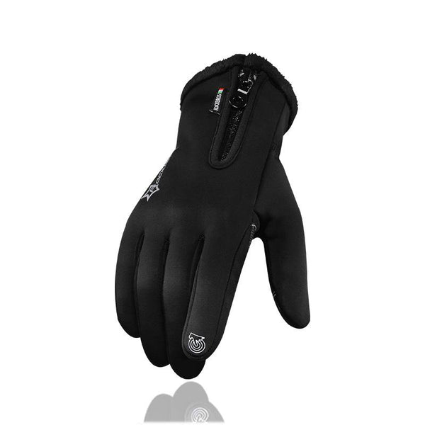 ROCKBROS Bike Gloves Winter Thermal Windproof Warm Full Finger Cycling Glove Anti-slip Bike Bicycle Gloves for Man Woman