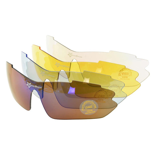 ROCKBROS Polarized Cycling Eyewear Cycling Glasses&5 Lens Bicycle Goggles Bike Eyewear UV400 Sports Sun Glasses TR90 4 Colors