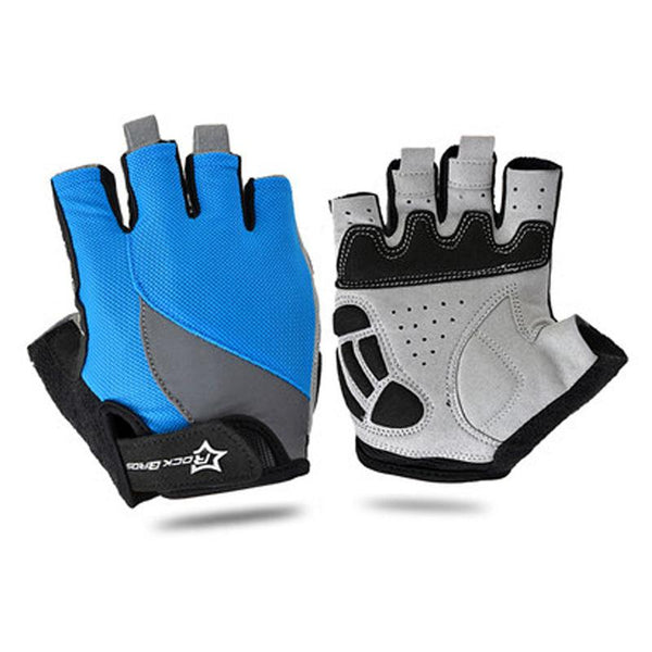 RockBros Non-Slip Breathable Bike Gloves Mens Women's Summer Bicycle Short Gloves Cycling Cycle Gel Pad Short Half Finger Gloves