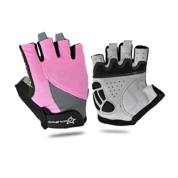 RockBros Non-Slip Breathable Bike Gloves Mens Women's Summer Bicycle Short Gloves Cycling Cycle Gel Pad Short Half Finger Gloves