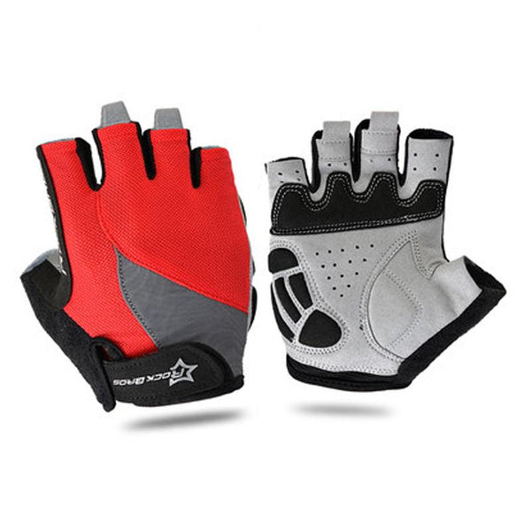 RockBros Non-Slip Breathable Bike Gloves Mens Women's Summer Bicycle Short Gloves Cycling Cycle Gel Pad Short Half Finger Gloves