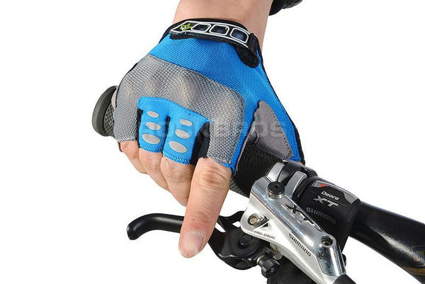 RockBros Non-Slip Breathable Bike Gloves Mens Women's Summer Bicycle Short Gloves Cycling Cycle Gel Pad Short Half Finger Gloves