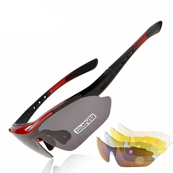 RockBros Polarized Cycling Bike Sun Glasses Outdoor Sports Bicycle Bike Sunglasses PC Goggles Eyewear 5 Lens Bicycle Accessory